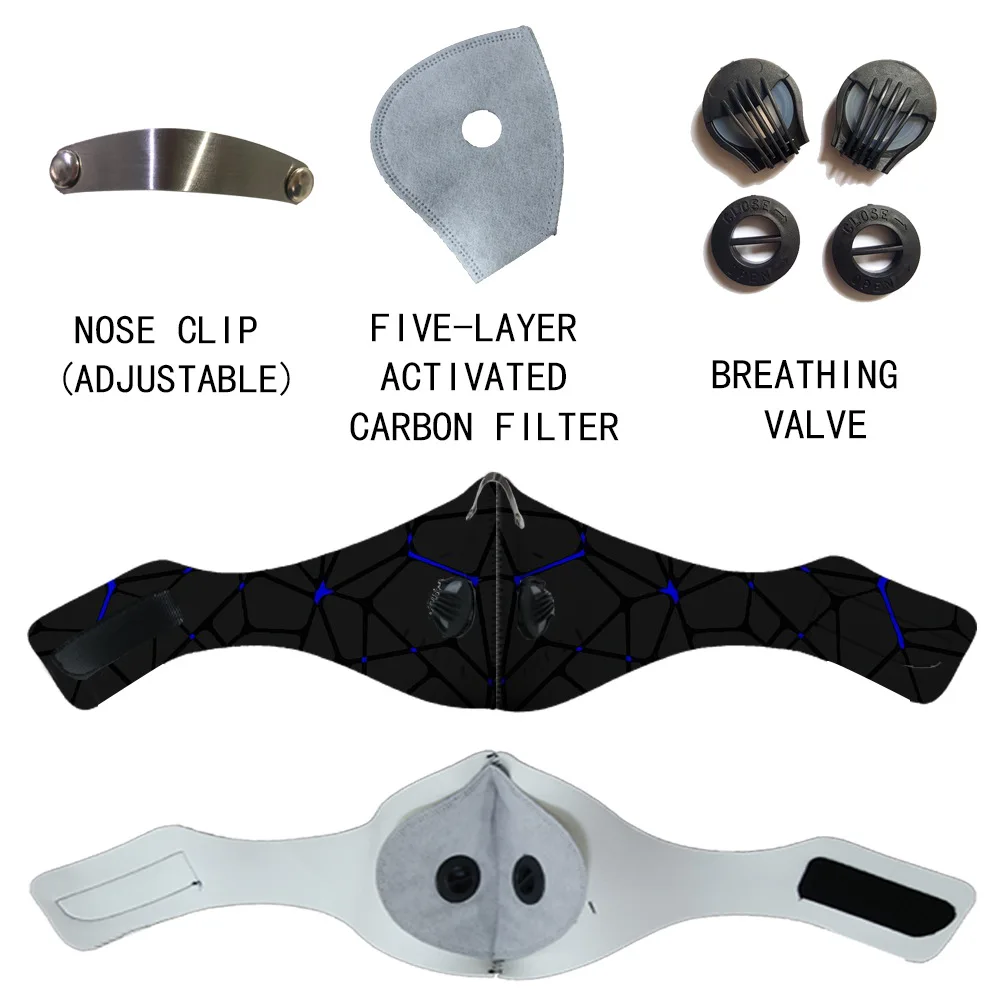 

Outdoor Valves Masks Dust 3D Printing PM2.5 Mask Washable Carbon Filter Mask