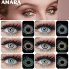 Цветные контактные линзы AMARA для глаз, 2 шт., ежегодные цветные линзы для глаз, серия SIAM, косметика для учеников, красота, макияж, цветные линзы для глаз