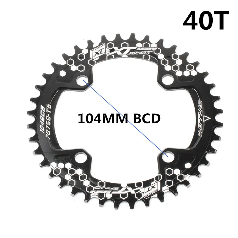 104BCD 40/42/44/50/52T горный велосипед Звездочка MTB велосипед диаметра окружности болтов(Алюминий узкая широкая цепь из колец цепь