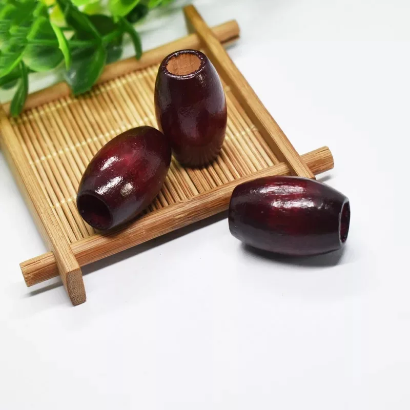 Деревянные бусины 30*20 мм овальные деревянные подвески лакированные поделки