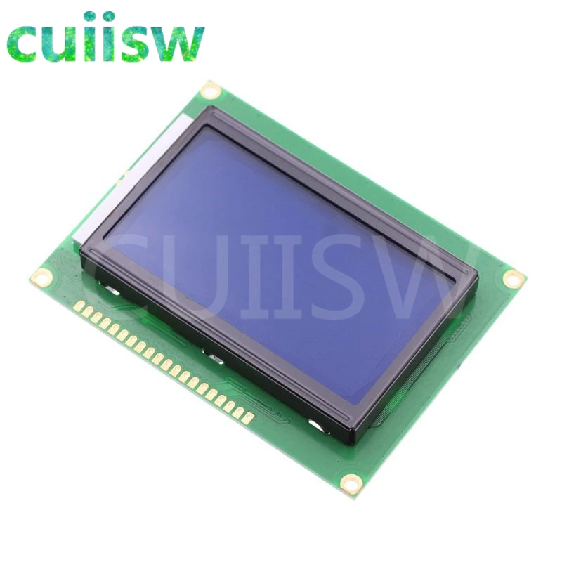 5 шт./лот ЖК-дисплей 12864 128x64 LCD12864 точки графика синего цвета Подсветка экран 0 V |