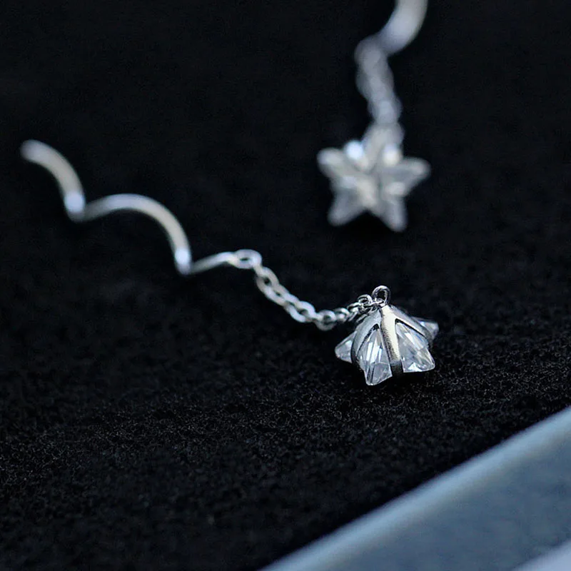 Серьги-подвески женские из серебра 925 пробы с фианитами | Украшения и аксессуары