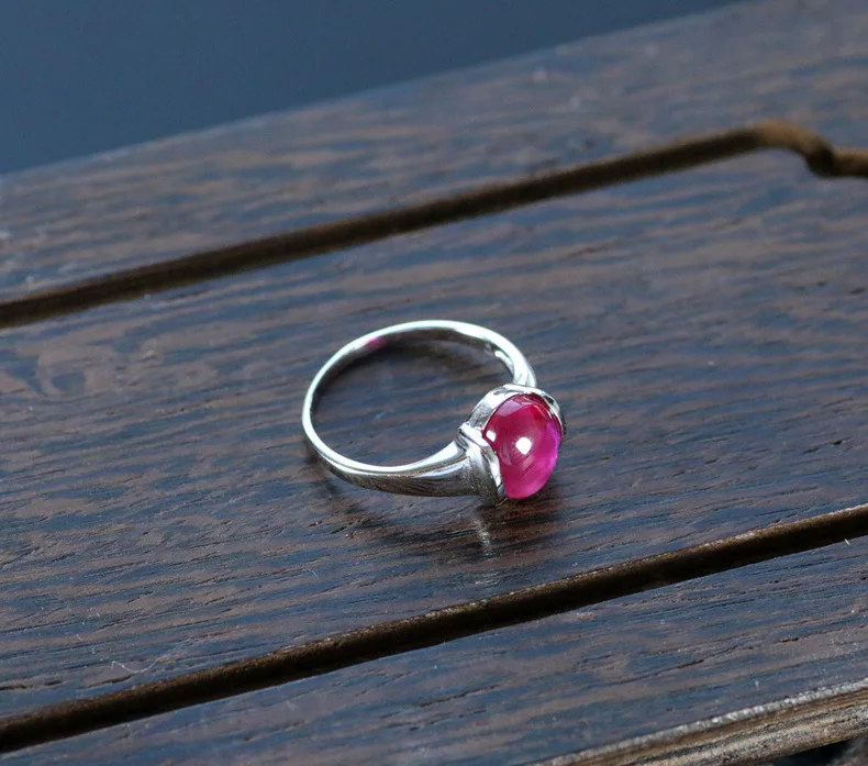 Овальное кольцо для яиц из 100% серебра с овальным покрытием 100%-ное | Украшения и