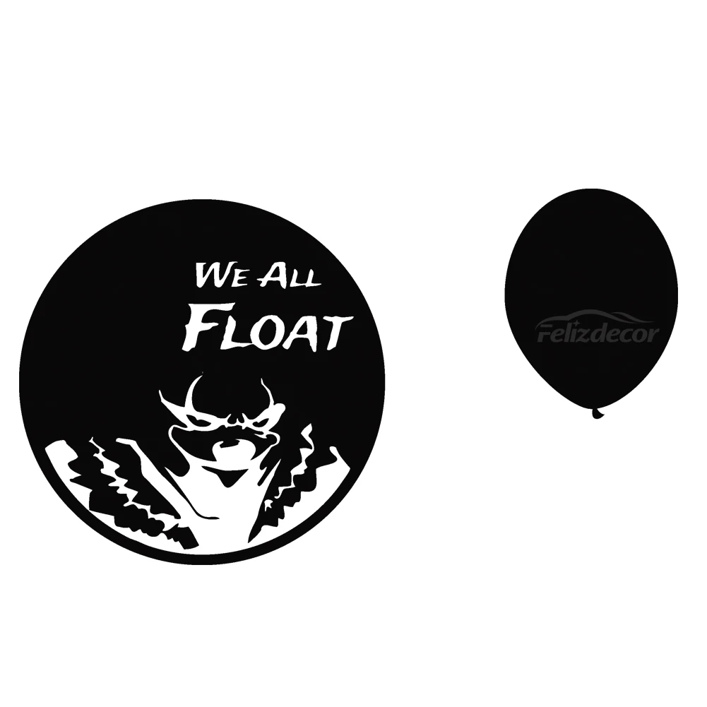 Наклейки на окно клоуна Pennywise 15x15 см наклейки для кузова автомобиля декоративные