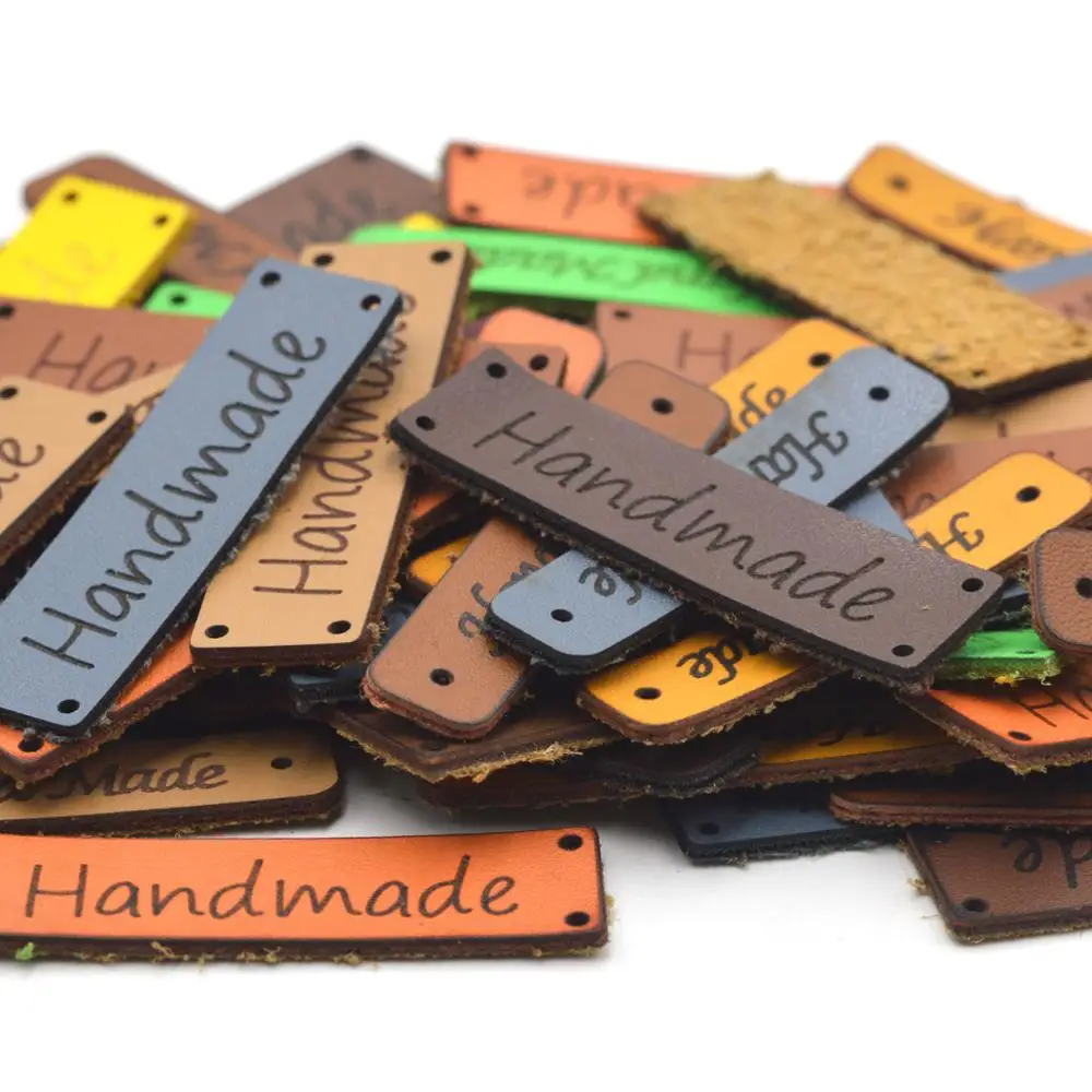 KALASO Высокое качество 20 шт. этикетки ручной работы бирки одежда кожаная ручная