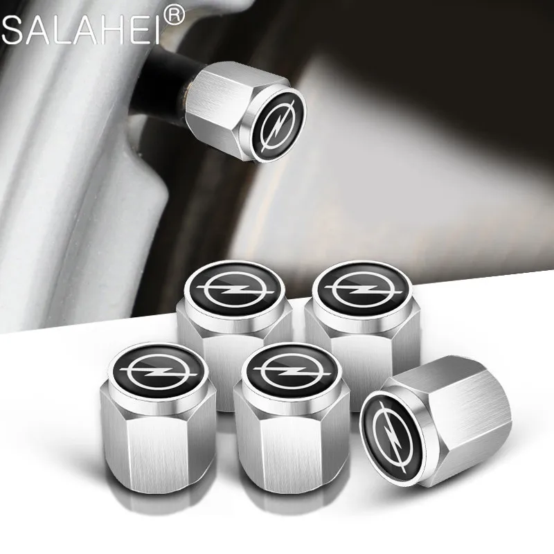 

5Pcs Car Wheel Tire Valve Stem Air Cap With Logo Car Accessories For Opel Astra H G J Corsa Vectra C D Insignia Antara Meriva