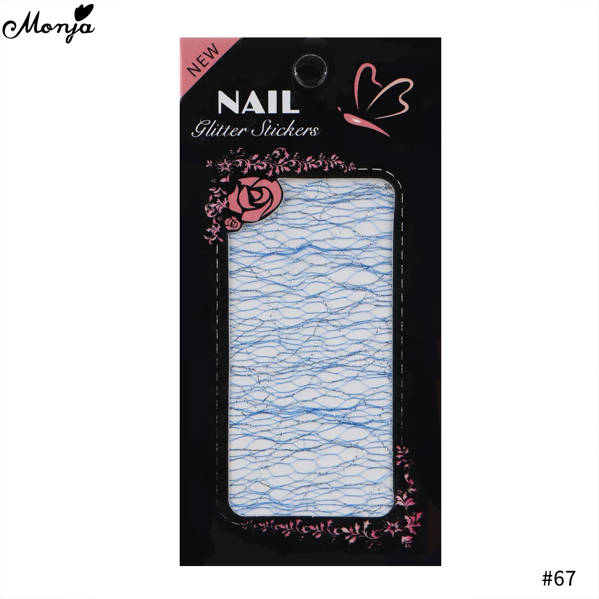 Monja Nail Art многоцветная наклейка сетка блестящая линия шелковые фольги полосы линии передачи наклейки для маникюра аксессуары украшения