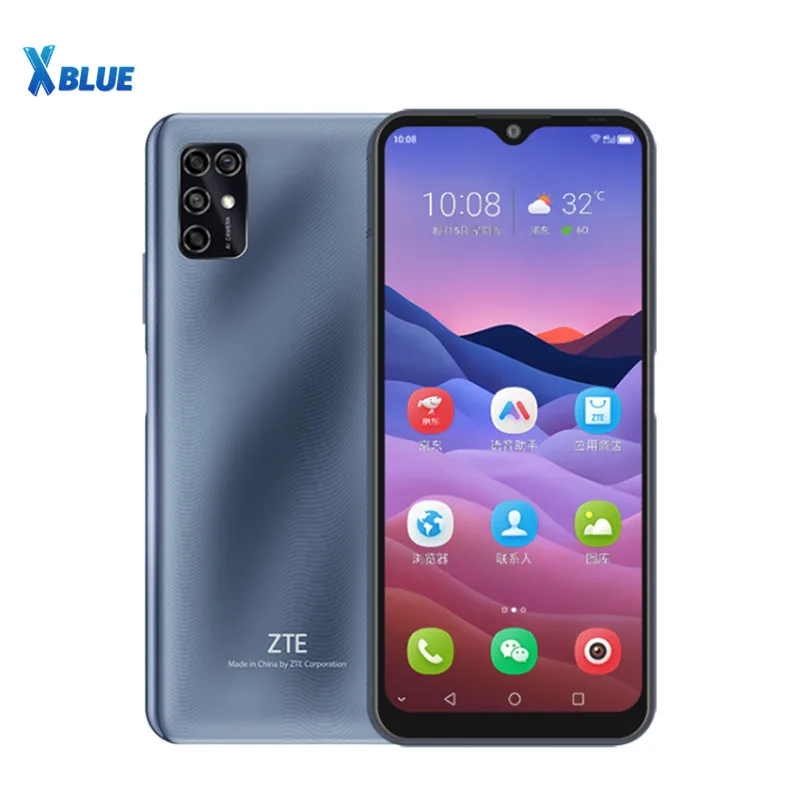 Смартфон ZTE Blade V2020 6 82 дюйма 5000 мАч TFT 1640x720 4 + 128 ГБ 16 Мп сканер отпечатков
