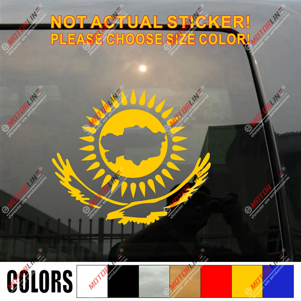 Казахстан Орел Наклейка карта контур флаг силуэт автомобиль винил