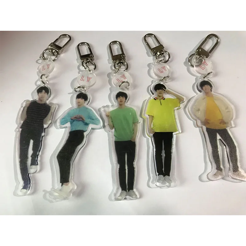 Bangtan мальчики акриловый прозрачный Стенд фигурка модель с изображением чимина и шуги JIN JUNG KOOK брелок любовь себя LXX80