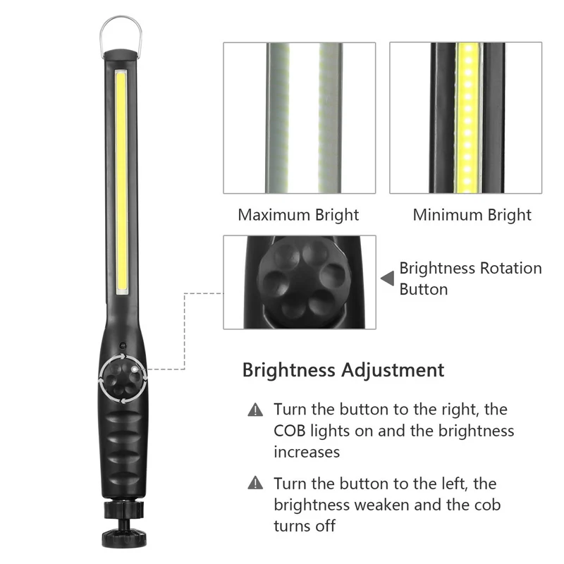 Портативный Рабочий Точечный светильник 360 ° COB LED водонепроницаемый магнитный