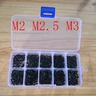 250 шт.500 шт. M2 M2.5 M3 DIN965 KM винты с плоской головкой, винты Phillips, винты для ноутбука, набор винтов для компьютера, Маленький Винт