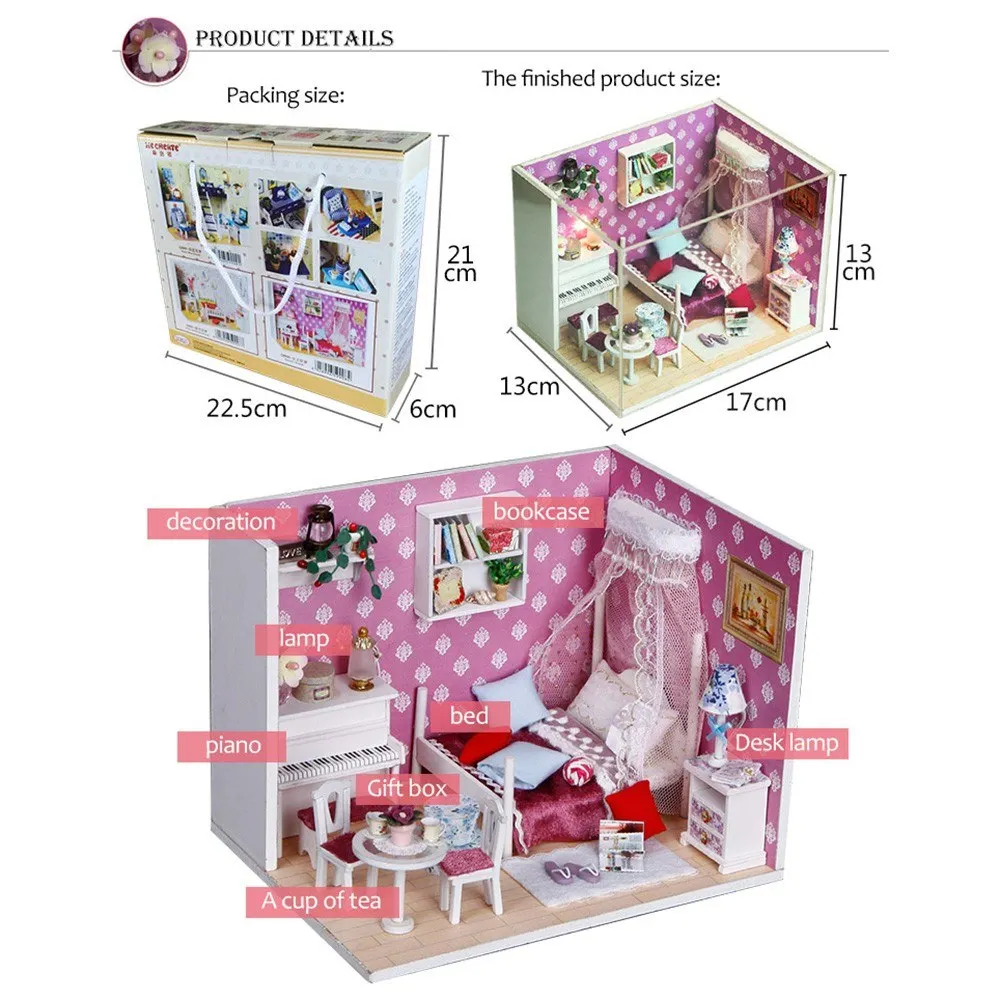 Кукольный дом Мечта Дом DIY миниатюрный Строительный набор деревянная мебель