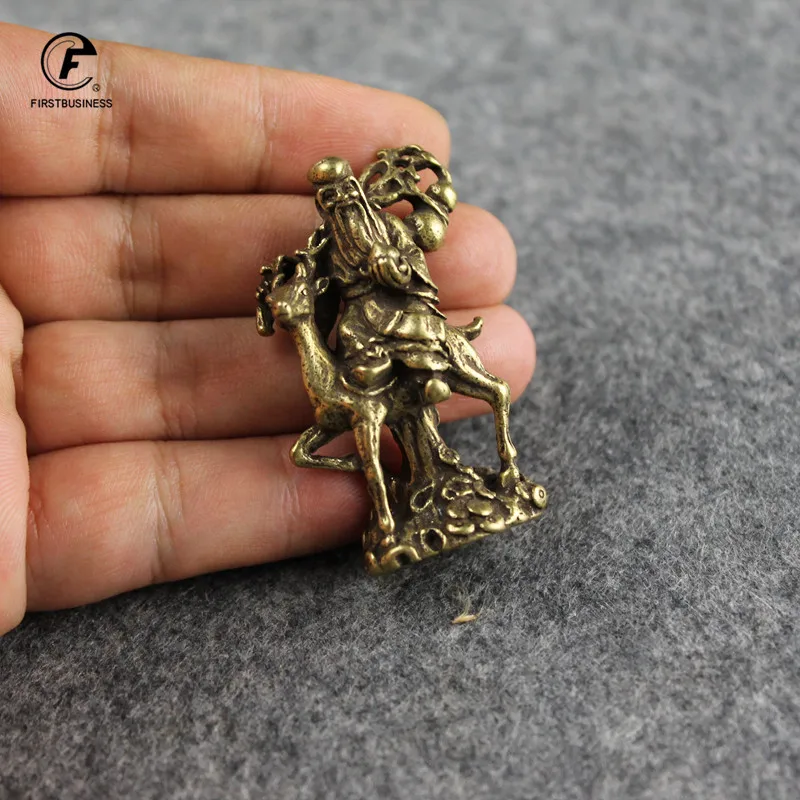 Классическое Медь Бог долголетия статуя долговечность миниатюрные фигурки