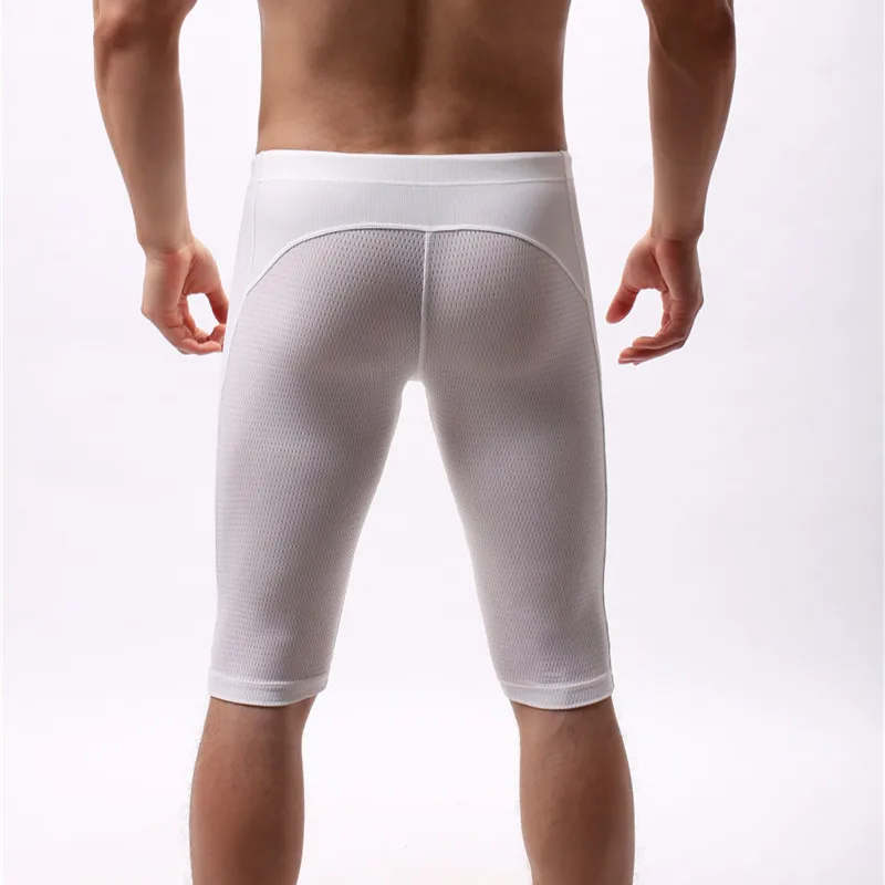 Sexy Mid-waist Men Boxer Shorts Athletic Supporter Body Sculpting boxershorts Breathable Soft Nylon Underpants Underwear Men