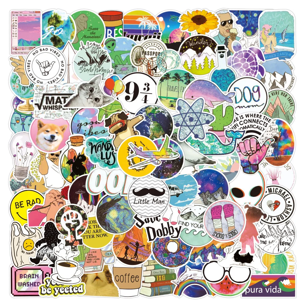 

10/30/50 шт., наклейки для ноутбука, скейтборда