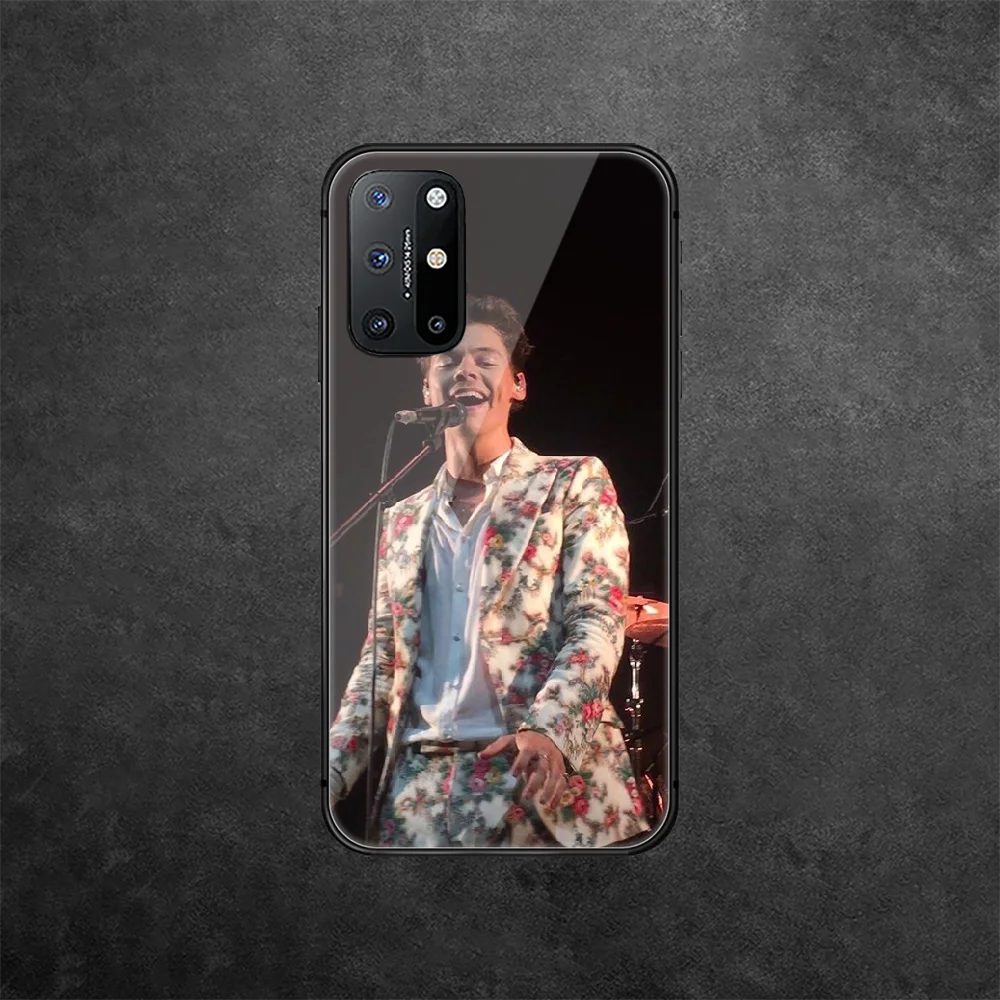 

Harrys Styles Tempered Glass Phone Case Cover For Oneplus Oppo Realme A53 Find X 2 3 5 6 7 8 9 T Pro Nord Gt Neo Painting Black