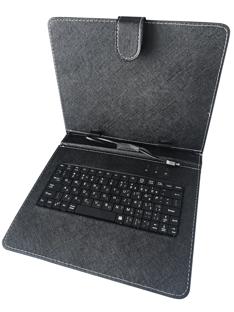 Russia Keyboard ANRY английская и русская Проводная клавиатура для планшета 10 10,1 черный PU+ PC кожаный чехол с подставкой Чехол Встроенная USB Проводная клавиатура - Цвет: Russia Keyboard