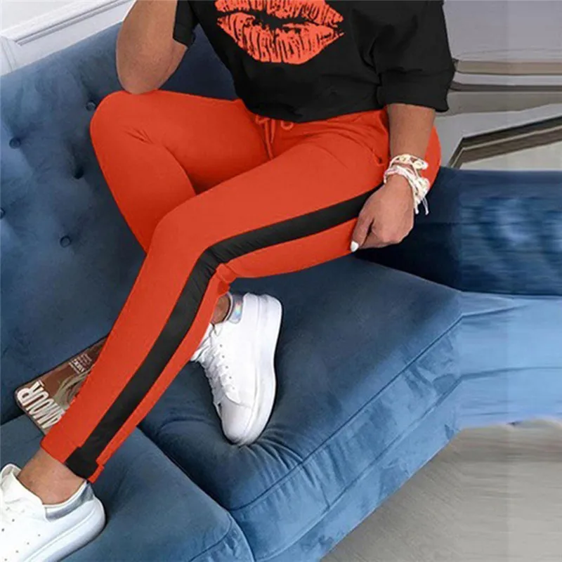 

2020 Women New Summer Letter Print Short Sleeve T-shirt Knee Length Long Pants Suit Two Piece Set Sporting Tracksuit Outfit