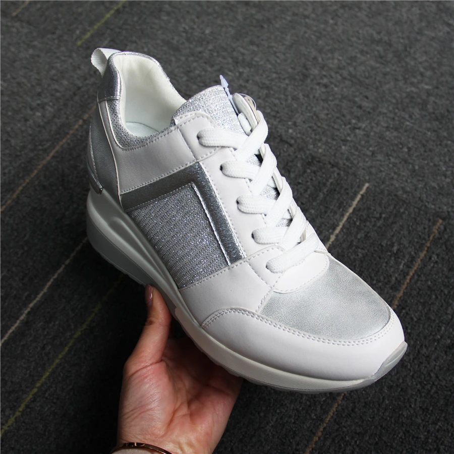 Женские кроссовки на танкетке белые весна лето 2020|Женские и кеды| |