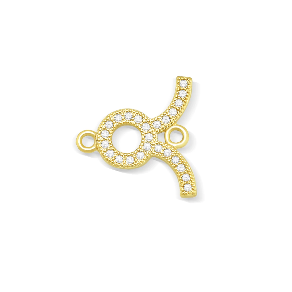 Cubic Zirconia Stones Gold-Plated Brass Constellation Charm For Necklace Bracelet Makings 2021 New Fashion CZ Zircon Findings