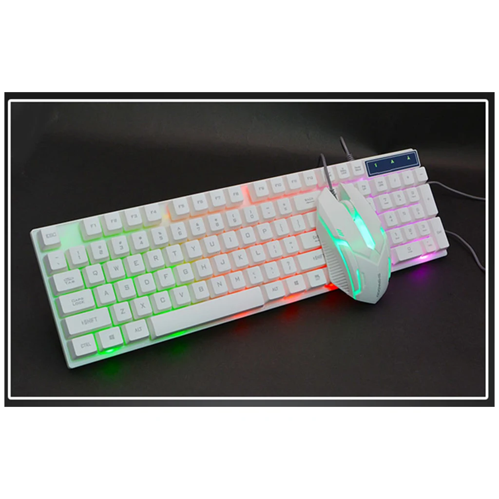 

For Desktop Computer Illuminated Mechanical Hand Wired Keyboard And Mouse Set