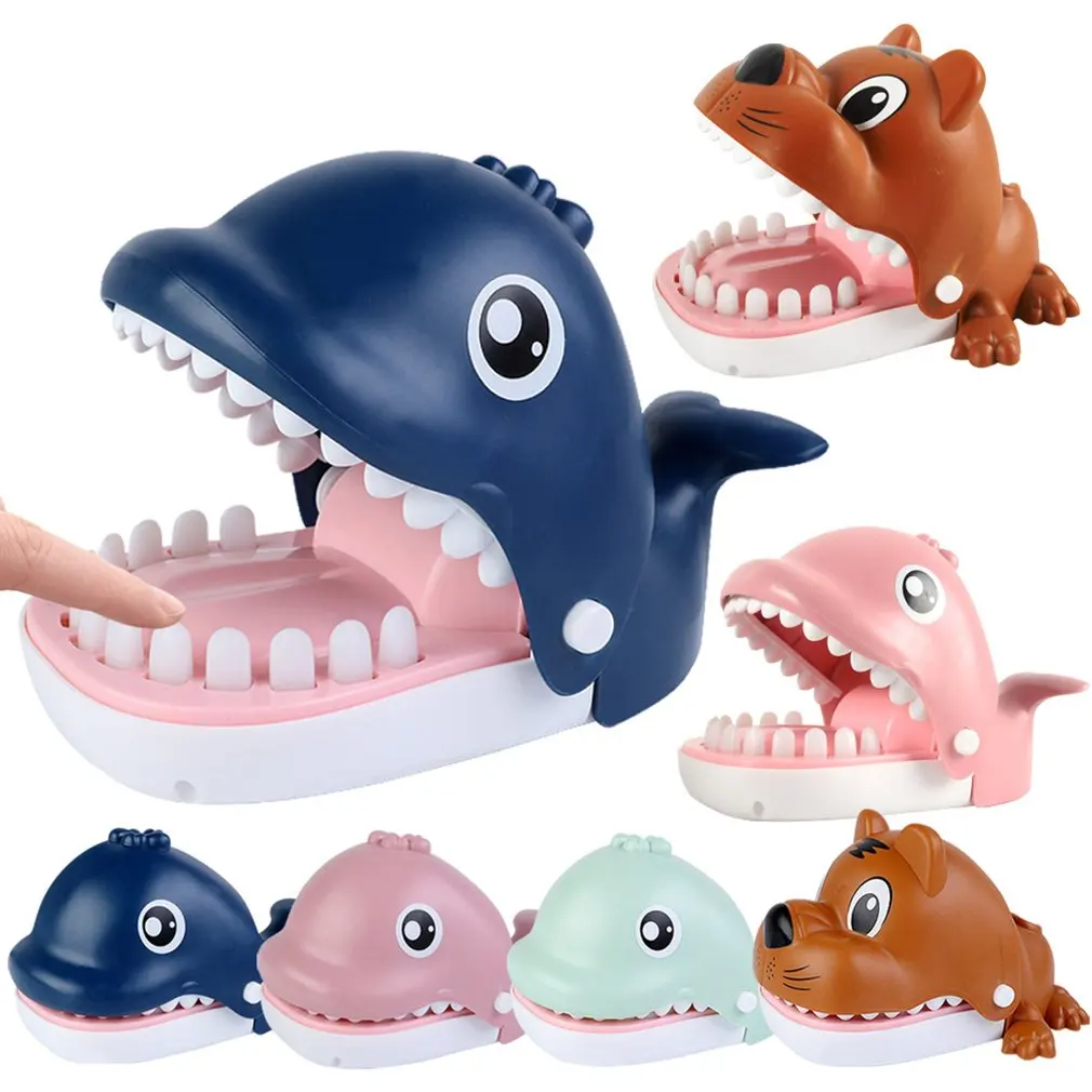 

Cute Playing Toy Whale Mouth Dentist Bite Finger Interactive Game Funny Gags Toy Children Gift