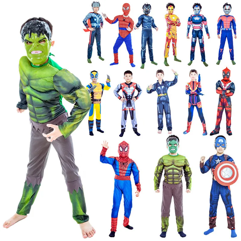 

Child Hulk/Captain America/Spiderman/Iron Man/Venom/Black Panther/Deadpool Superhero Cosplay Costume
