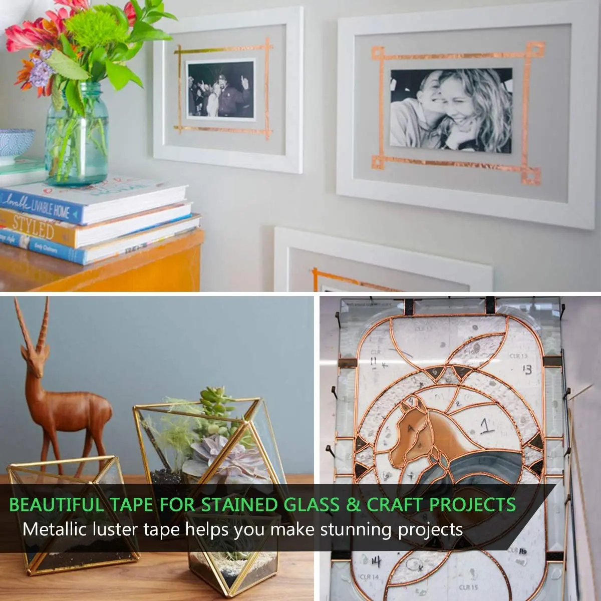 20M 25M Copper Tape Snail Adhesive EMI Shielding Conductive Adhesive Foil Tape for Stained Glass Paper Circuit Electrical Repair