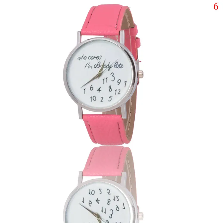 Новые женские трендовые часы простая алфавитная тарелка ЖЕНСКИЕ НАРЯДНЫЕ с