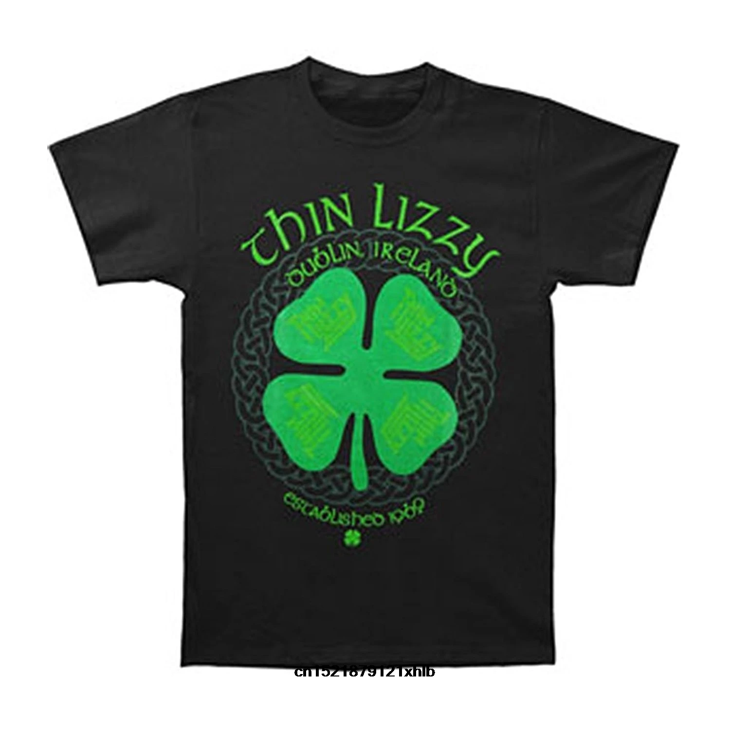 Мужская футболка тонкая Lizzy Four Leaf Clover черная забавная новинка wo men|Мужские
