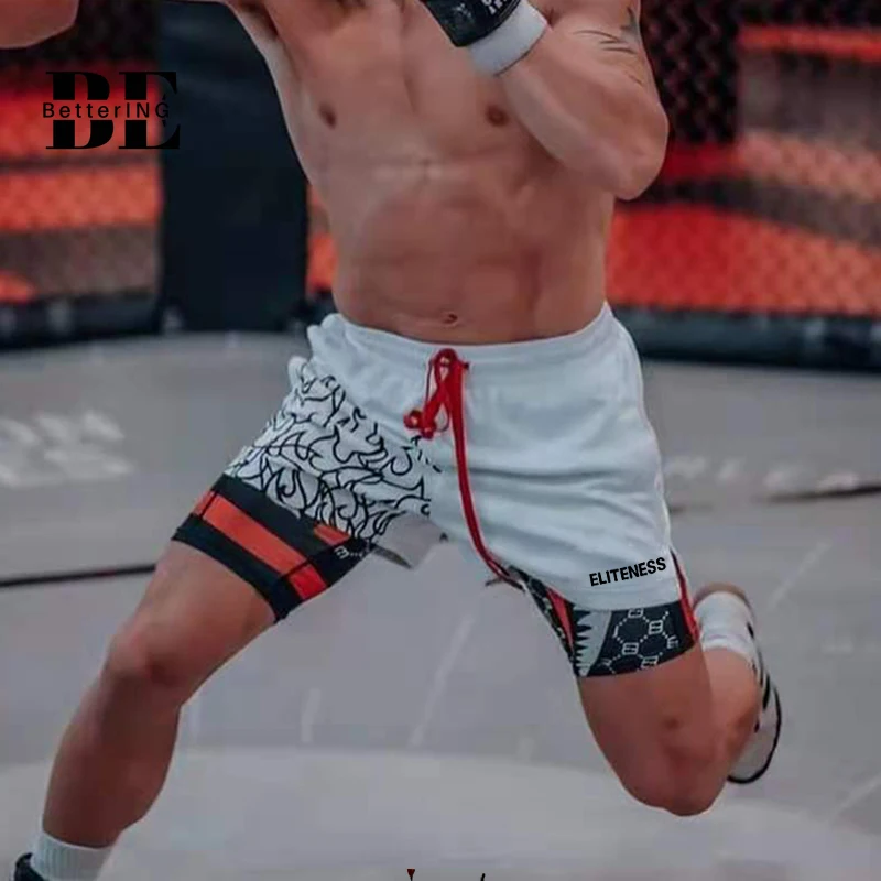 

Mesh Fitness Training Sports Shorts New Summer Breathable Trend Joker Quick-drying Thin Printed Leisure Basketball Shorts