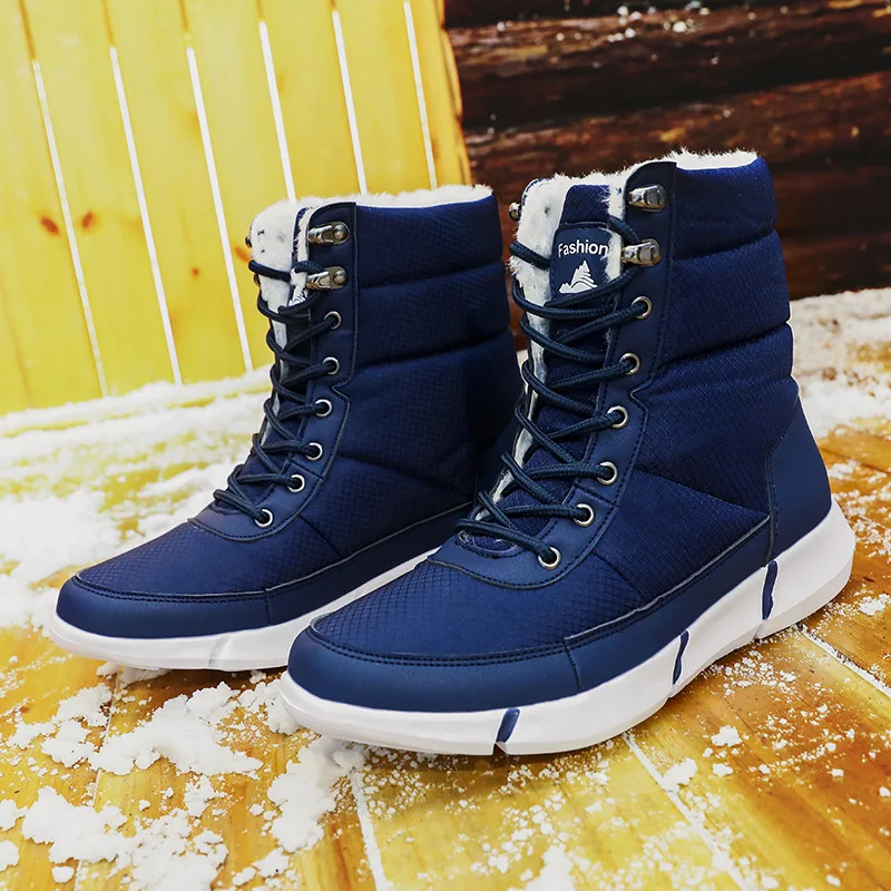 

Couple Winter Shoes Snow Boots Men's Comfortable Shoes Lace-up Fashion Thick-soled Men's Thick-soled Ankle Boots LargeSize 36-48