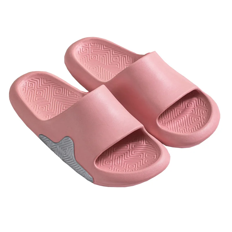 

Step on shit feeling slippers female summer home indoor bathroom bath antiskid deodorant thick bottom couple sandals men