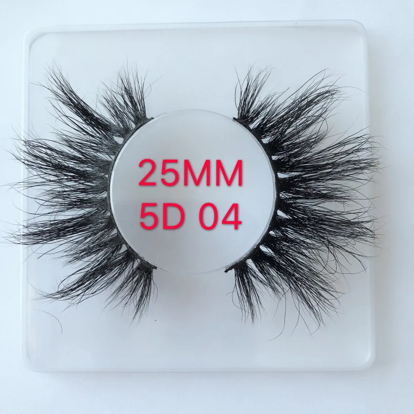 25mm 5D04 10 пар длина 25 мм норковые ресницы Экстра длинные 3 норковые ресницы большие драматические перекрещивающиеся пряди ресницы натуральные ресницы расширение - Цвет: 25mm 5D04