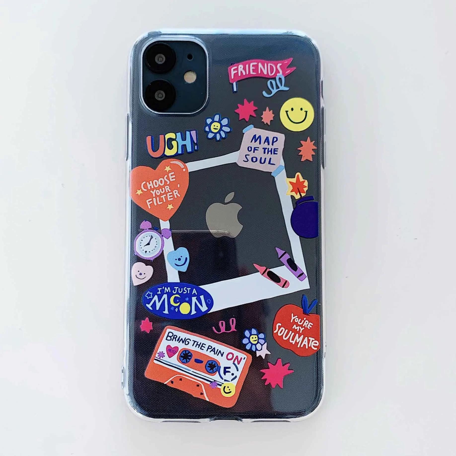 INS Korea photo phone case for iphone 11 12 13 Pro Max 7 8 plus case transparent tpu Idol for iphone X XSMAX XR cover coque back