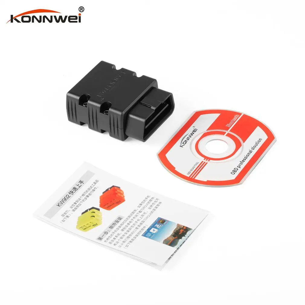 

Konnwei KW902 ELM327 Bluetooth OBD2 Car Fault Diagnostic Scanner Detector Tool Code Reader OBDII Auto Scanner Interface