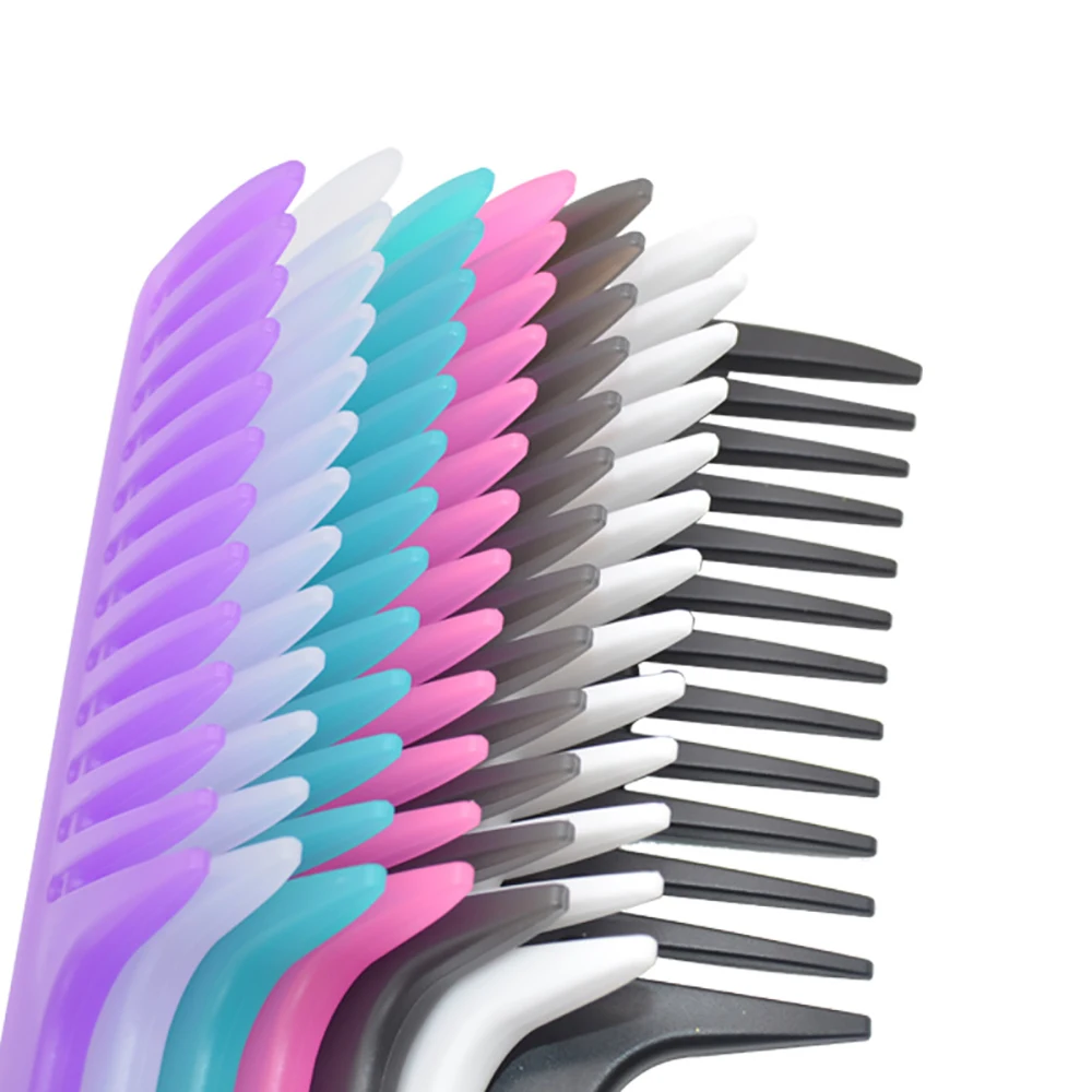 

Salon Plastic Handle Hair Comb Wide Tooth Wavy Curls Brush Detangle Head Massager Anti Static Hair Brush Hairdressing Tools