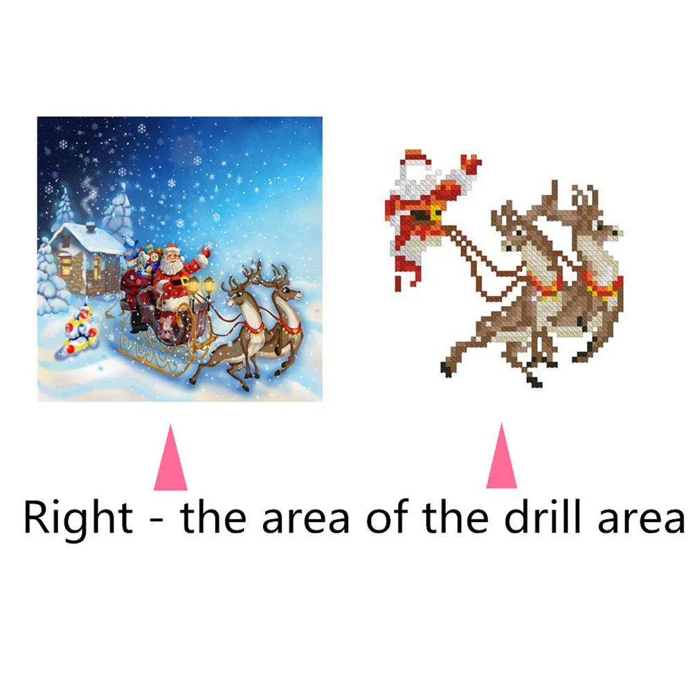 

5D DIY Diamond Painting Home Decoration Christmas Santa Claus Cross Stitch Mosaic Diamond Embroidery Rhinest