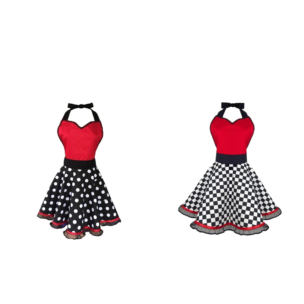

Cotton Apron Kitchen Restaurant Cute Women Girl Aprons Christmas Dress