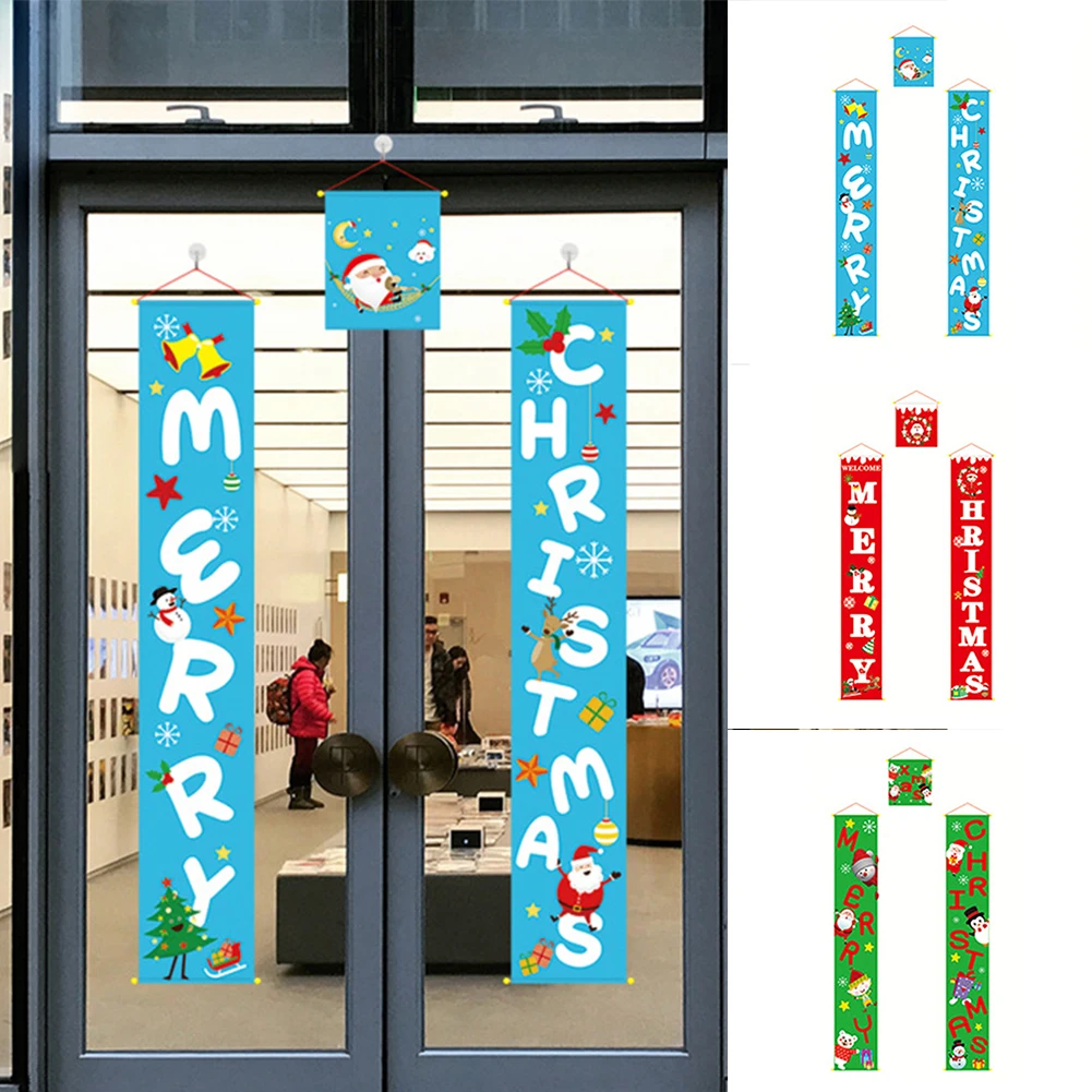 

Christmas Couplet hanging cloth Curtain Couplet Door Banner Home Hanging