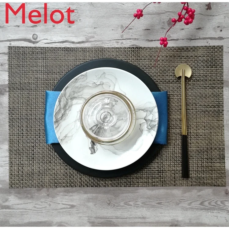 

New Chinese Style Model Room Tableware Set Ink Painting Table Ornament Plate Decoration Exhibition Hall Club Creative Full Set