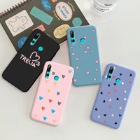 for huawei enjoy 9s case soft tpu silicone protective phone shell color lovely heart back cover cases