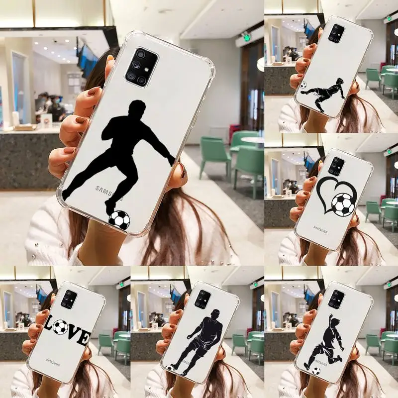 

Brazilian football Phone Case Transparent For Samsung A51 A50 A71 A70 A81 M60S Note S21 S 20 10 9 8 11 E Plus Ultra