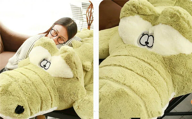 

Hot Sale 170cm Giant Big Plush Crocodile Skin Plush Animal Plush Toy Huge Cushion Bed Toy Cute Plush Without Filling