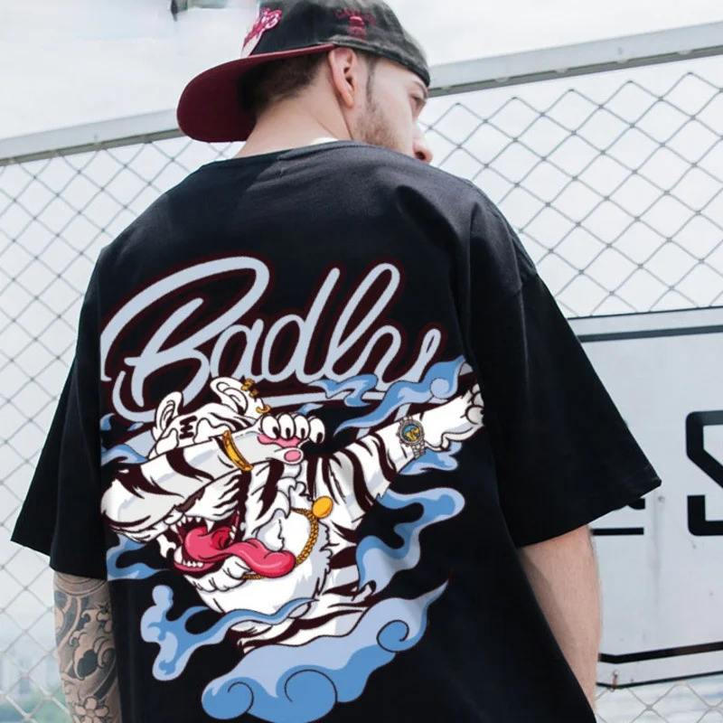 

2021 Summer Casual Short Sleeve Men Shirt Cool Printed Hip Hop tee Streetwear men T-shirt Loose Top T shirt Menswear