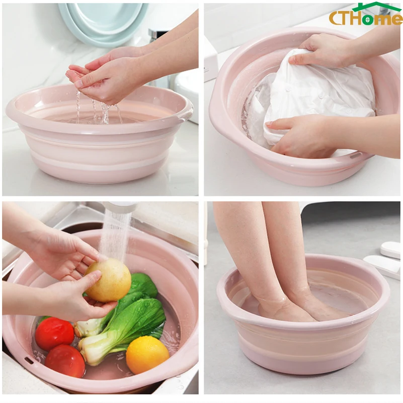 Портативное складное ведро искусственная кожа пластиковая раковина складная