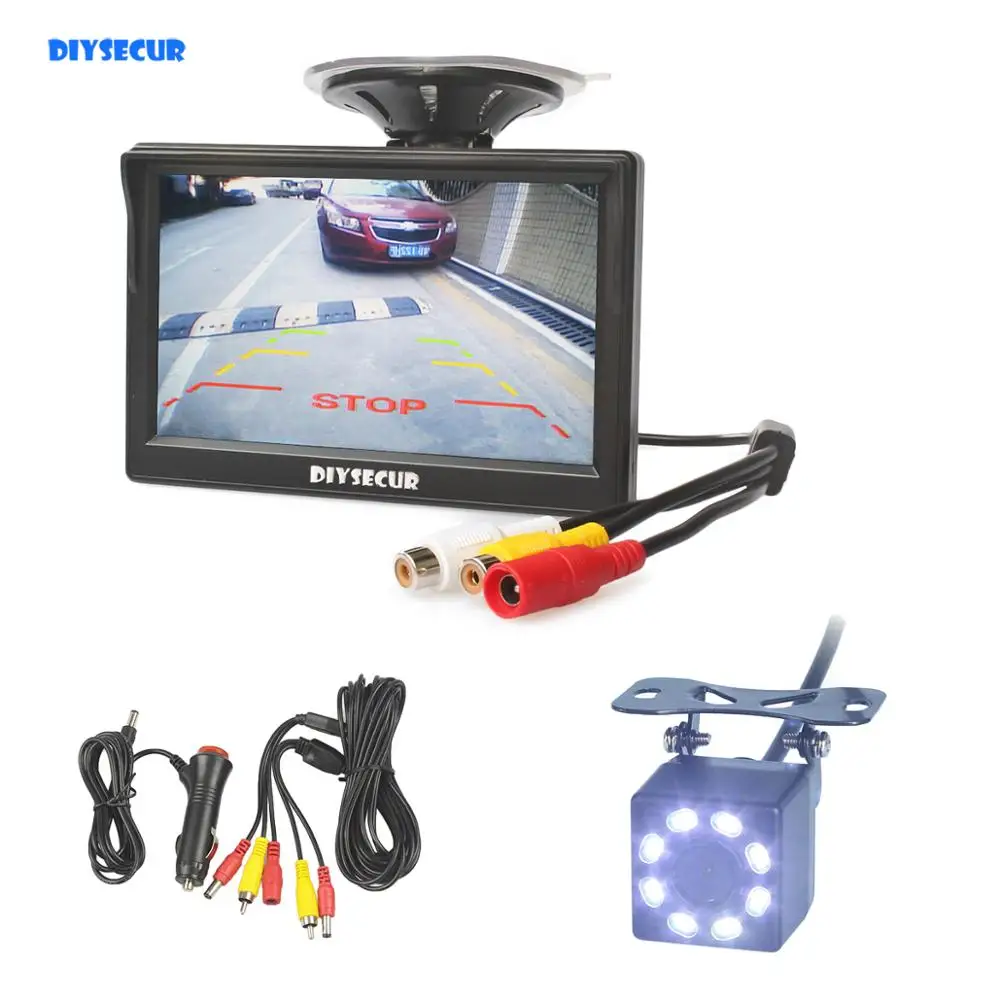 Автомобильный монитор DIYSECUR 5 дюймов 800x480 HD водонепроницаемый с ночным