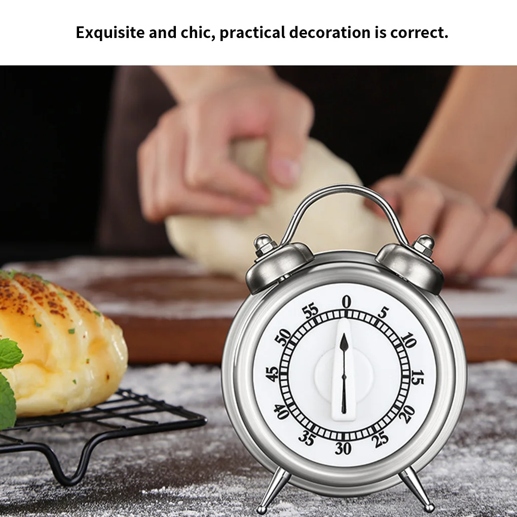

Таймер для приготовления пищи с обратным отсчетом, зеркальные часы из нержавеющей стали, напоминание о времени для готовки на кухне