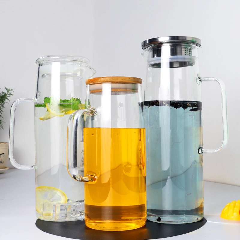 Термостойкий чайник большой емкости 1000 мл стеклянная чашка набор кувшинов для